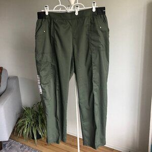 NWT Dickies Women Wide Leg Pull On Pants Moisture Odour Control Khaki Green XXL
